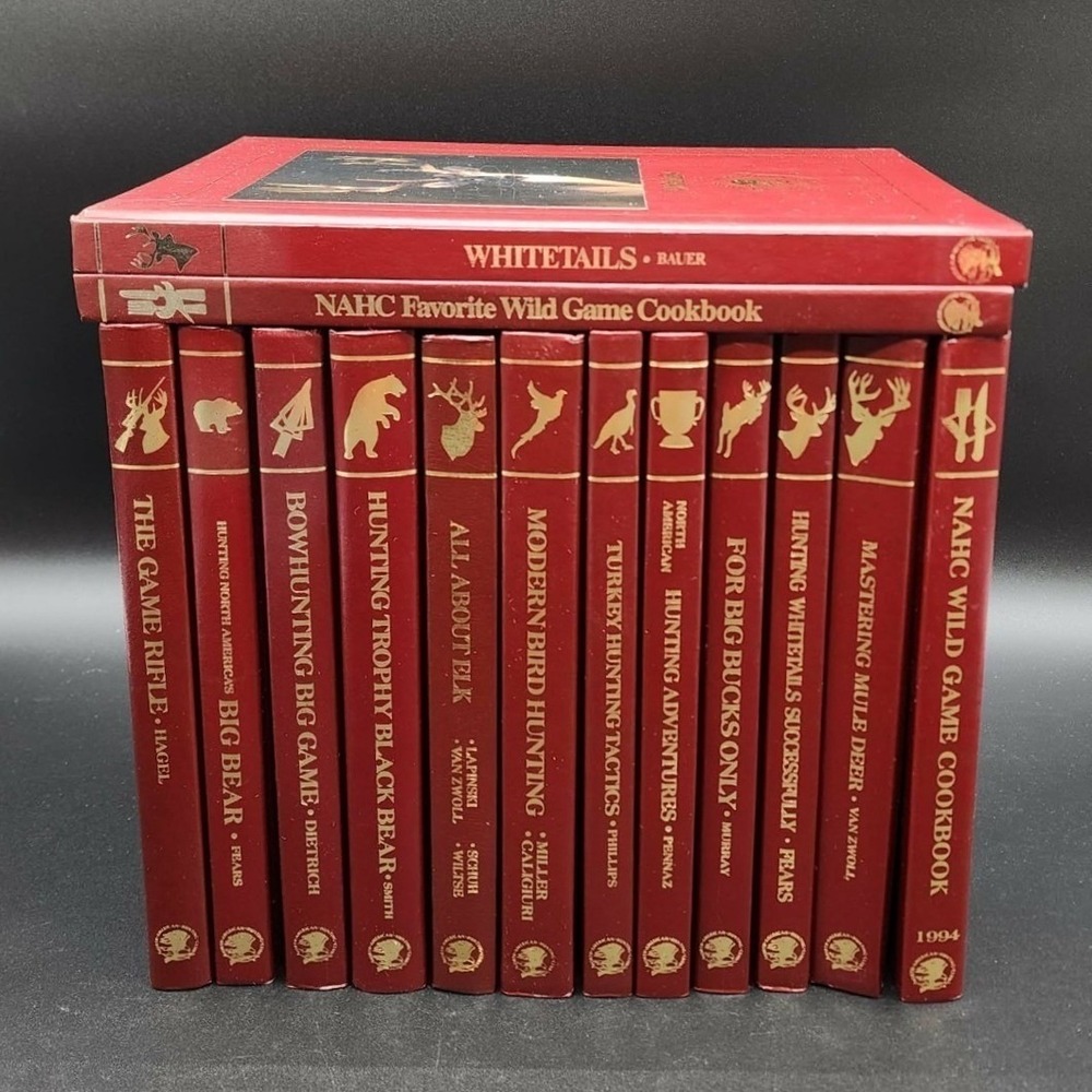 North American Hunting Club 14 Book Set Hardcover New Old Stock NAHC Collection